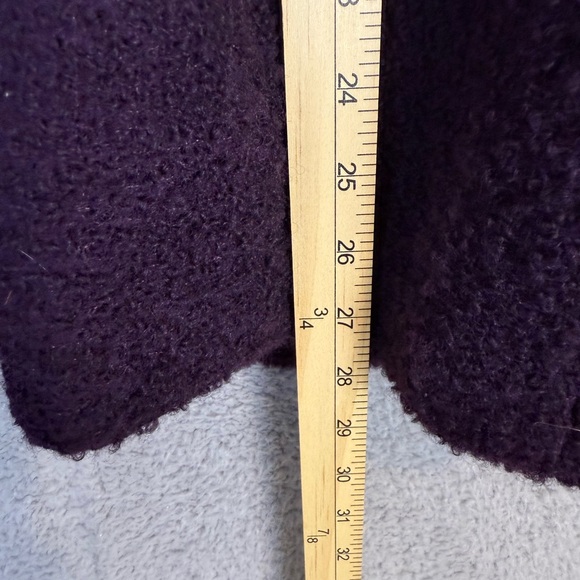 Eileen Fisher Purple Teddy Jacket with Stand-Up Collar - Picture 6 of 9